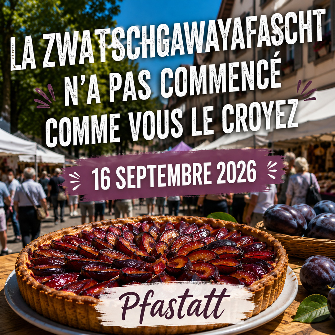 Zwatschgawayafascht 2026, fête de la tarte aux quetsches à Pfastatt