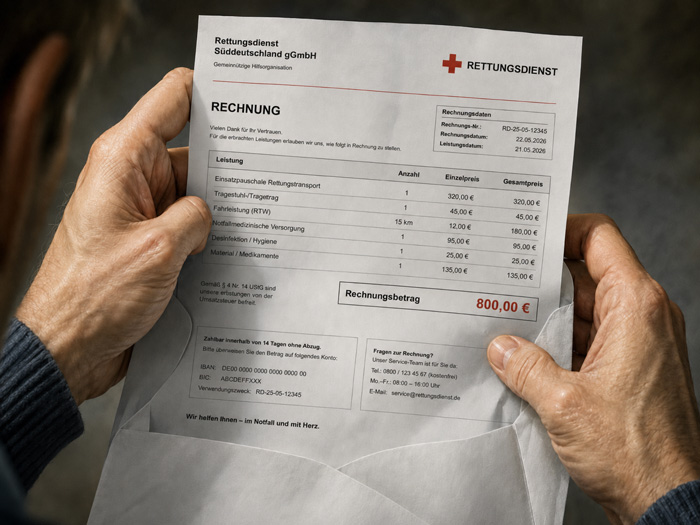 Carte européenne d’assurance maladie et ambulance allemande près de la frontière