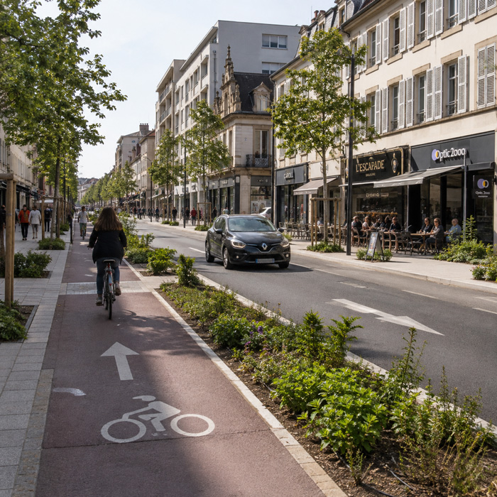Axe Briand-Franklin à Mulhouse concerné par le nouveau plan de circulation