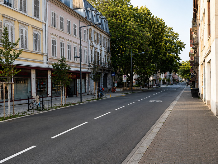 Axe Briand-Franklin à Mulhouse avant la réouverture aux voitures
