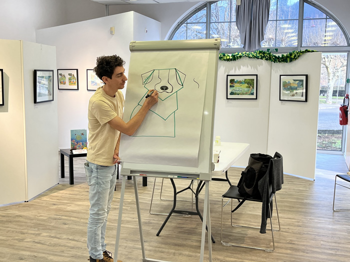 L’illustrateur Baptiste Puaud en atelier d’illustration
