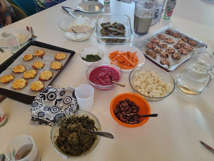 Préparations réalisées lors d’un atelier de recettes anti-gaspi à Hirtzfelden