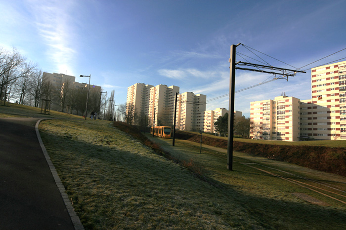 Immeuble d’habitation dans le quartier des Coteaux à Mulhouse