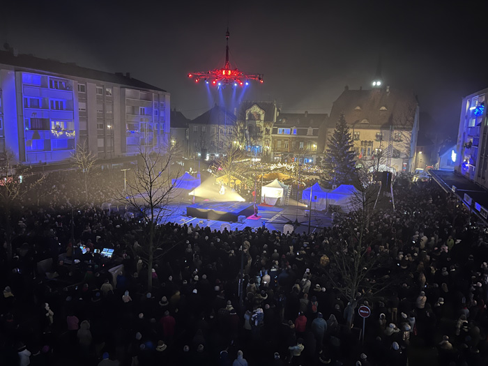 Noël Bleu à Guebwiller – photographie fournie par la Ville de Guebwiller